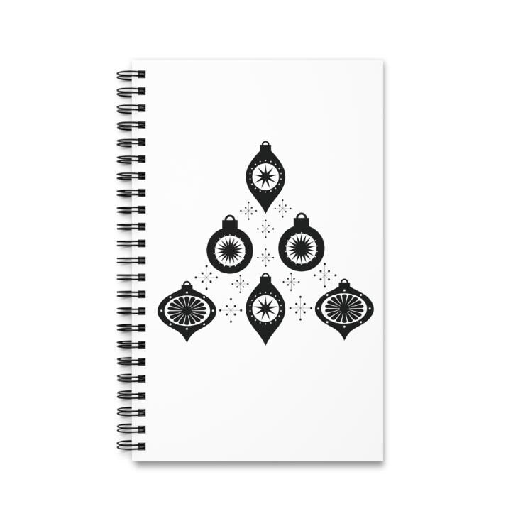 Vintage Ornament Notebook Gift for her Everyday Journal for Recipes Notebook Sketchbook Holiday Theme Diary Spiral Notebook for xmas Gift