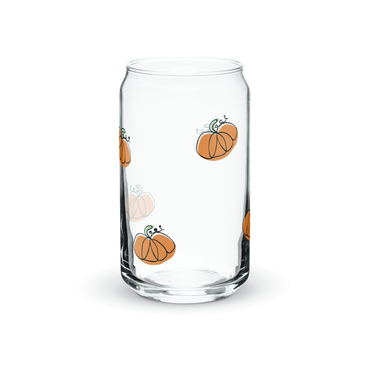 Pumpkin Glass Gift for Her Fall Cup for Iced Coffee Cold Drink Cup Smoothie Glass for Autumn Lovers Unique gift for Friend Fall Birthday