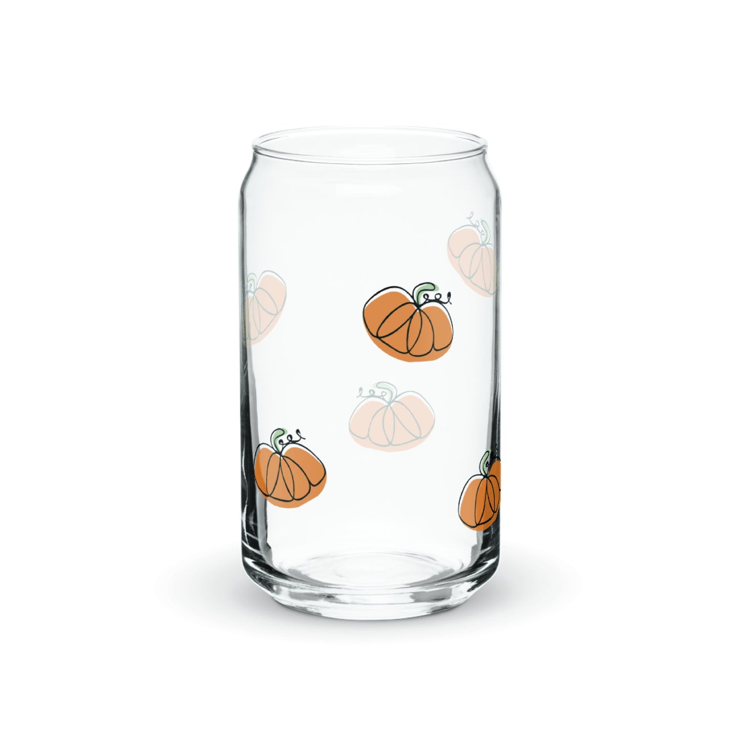 Pumpkin Glass Gift for Her Fall Cup for Iced Coffee Cold Drink Cup Smoothie Glass for Autumn Lovers Unique gift for Friend Fall Birthday