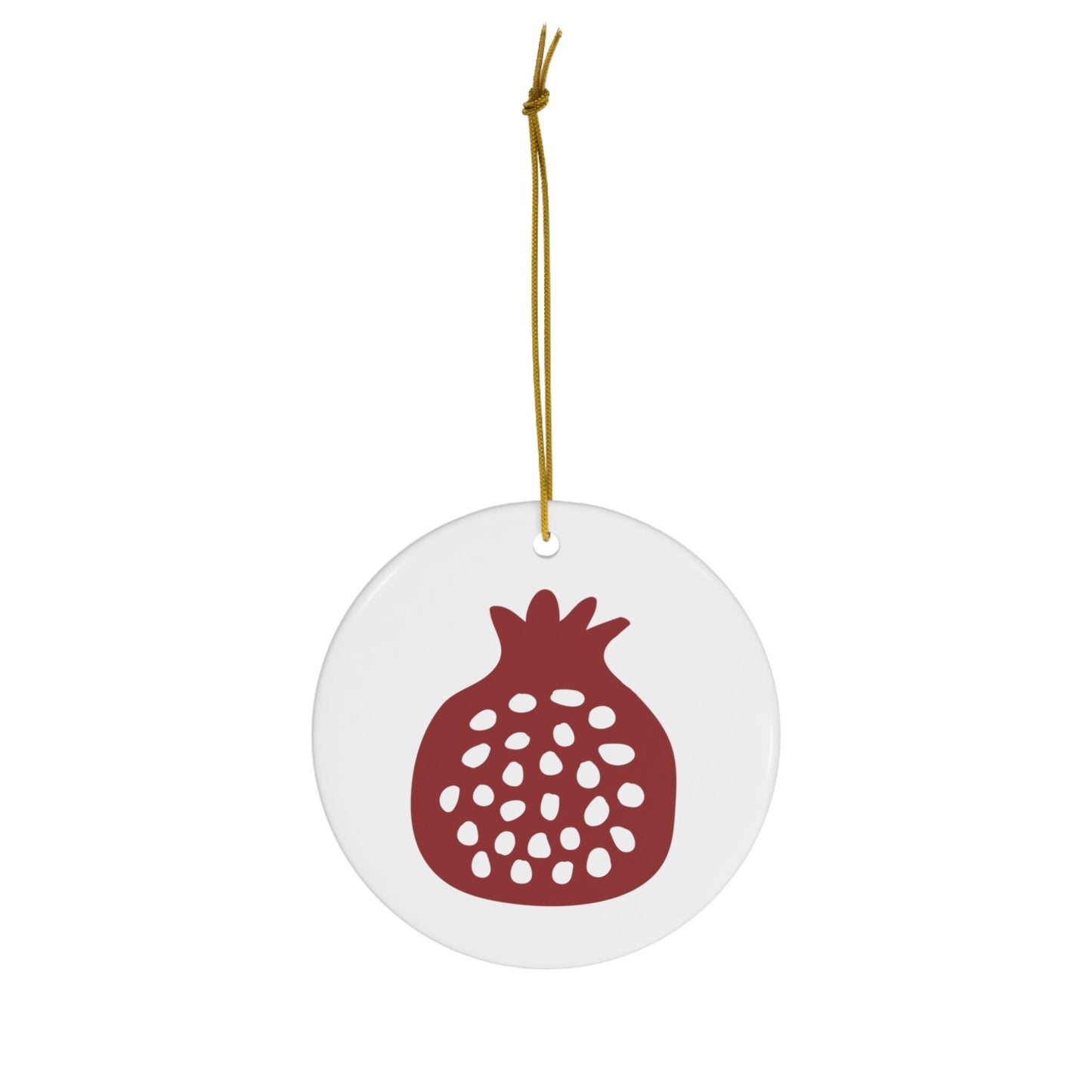 Pomegranate Ornament, Christmas tree ornament, Ceramic tree decoration