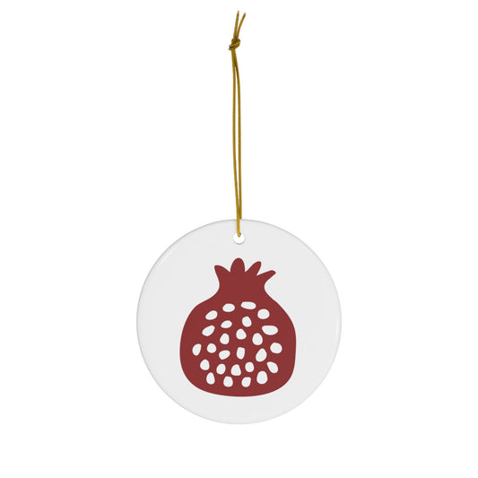 Pomegranate Ornament, Christmas tree ornament, Ceramic tree decoration