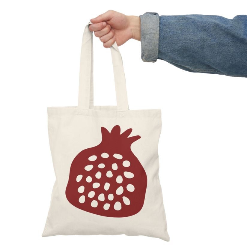 Pomegranate Tote Bag, Fall Tote Bag, Fruit Bag, Natural Tote, Tote Bag, Thanksgiving Tote Bag, Fall Gift, Gift for Her, Thanksgiving gift