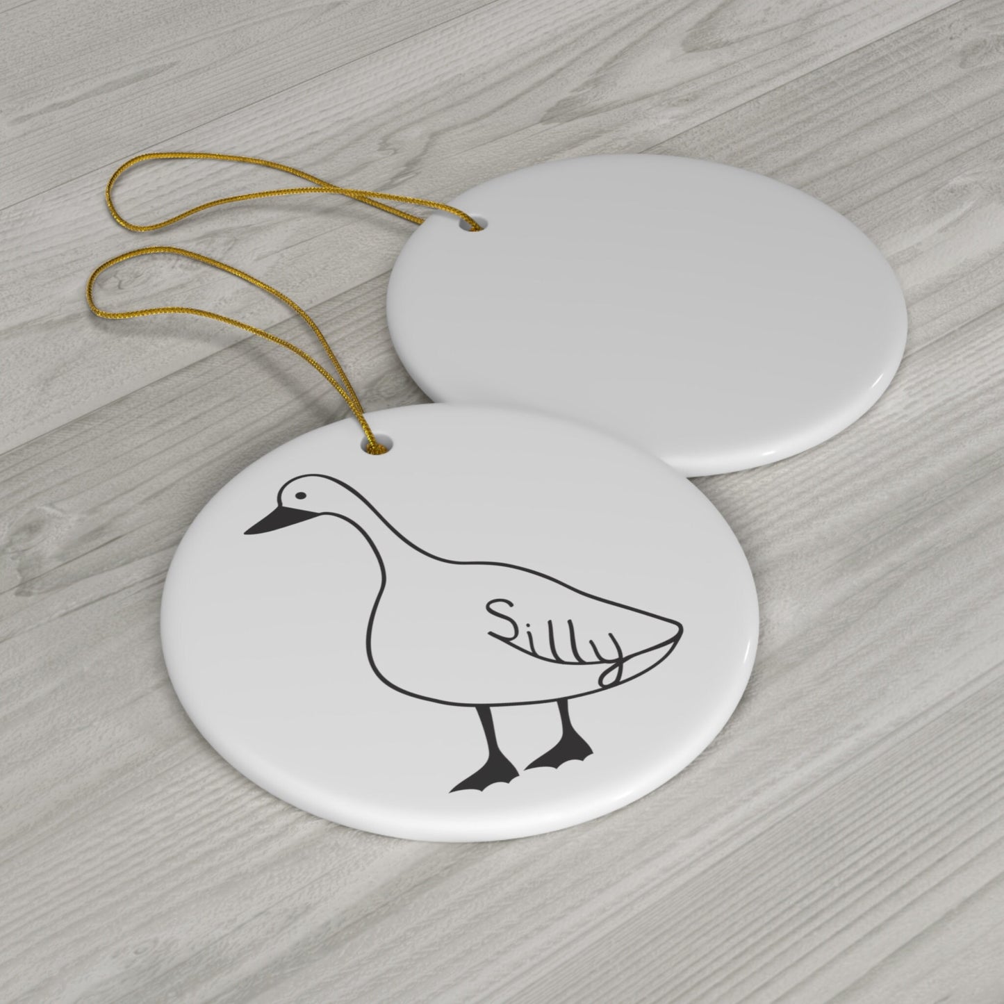 Silly Goose ornament, Funny Meme tree decoration, Birthday Gift, Funny Gift, Tree ornament, Ceramic decoration, Christmas tree decoration