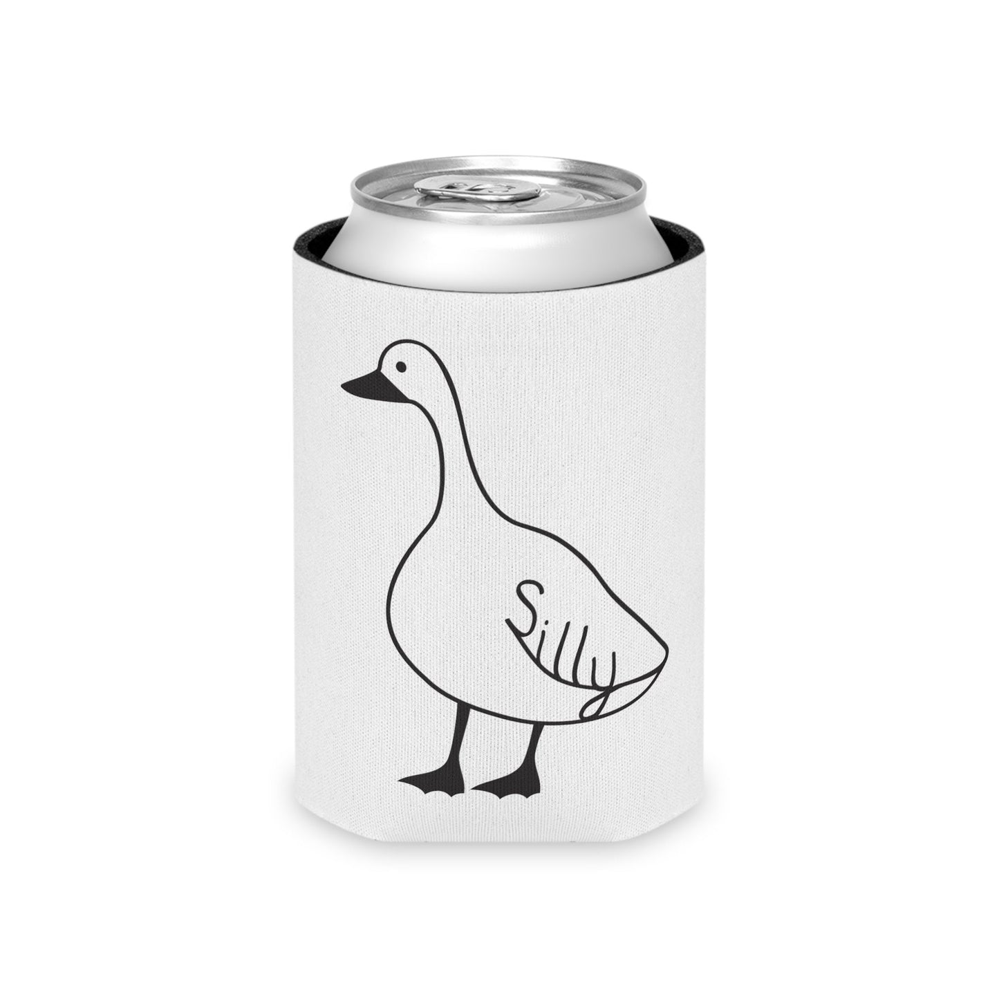 Silly Goose Can Cooler Holder for funny gift for white elephant exchange silly gift for friend can coozie for holiday gift beer hugger